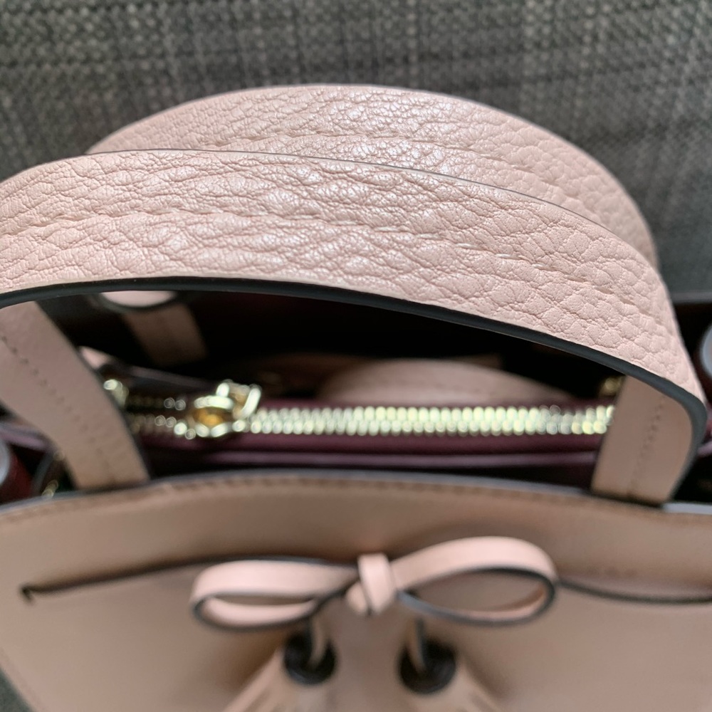 MINI SATCHEL KATE SPADE HAYES ROSY CHEEKS LEATHER - Picture 8 of 16